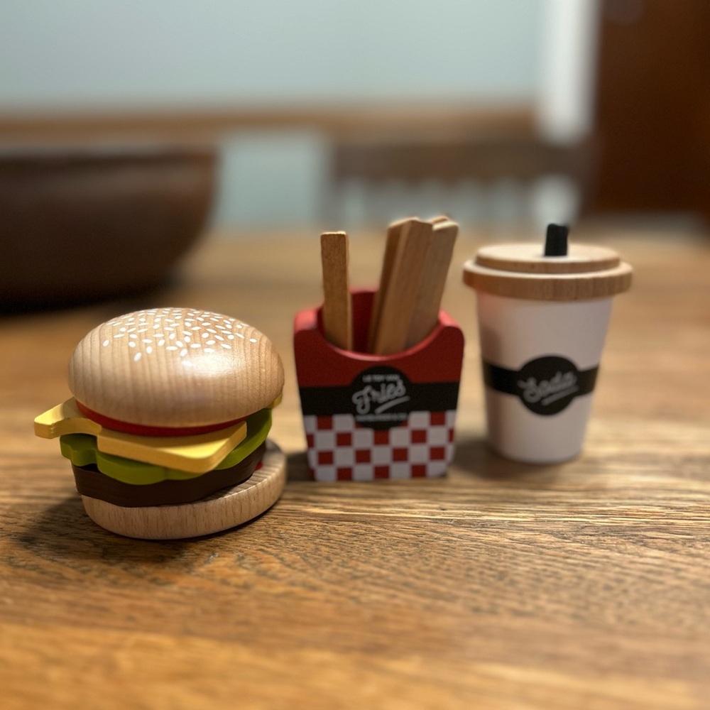 Wooden Fast Food Play Set